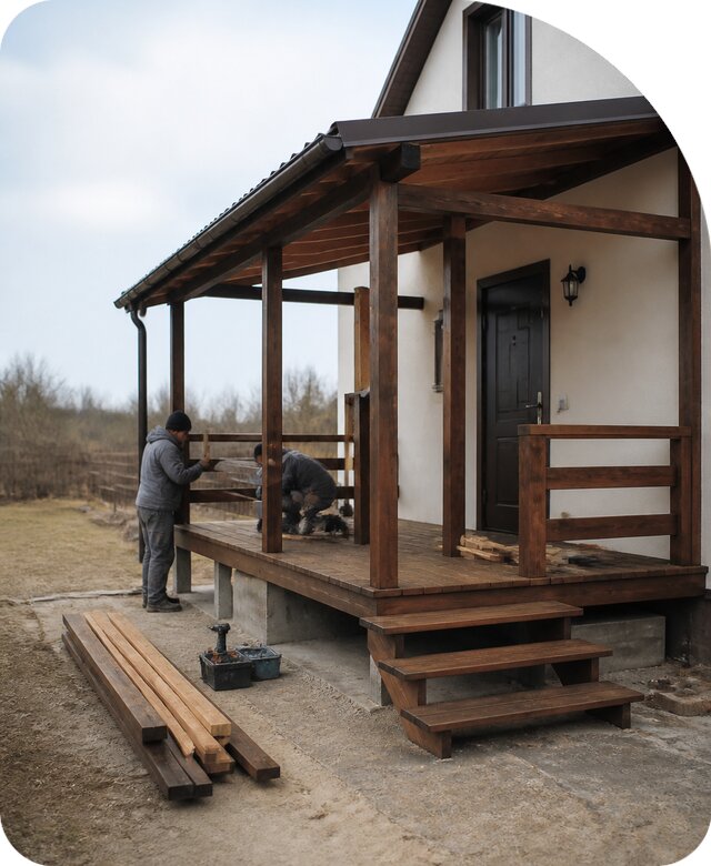 Строительство пристройки крыльца в Волгодонске от 49244 р. | РадиДОМА-Вгн